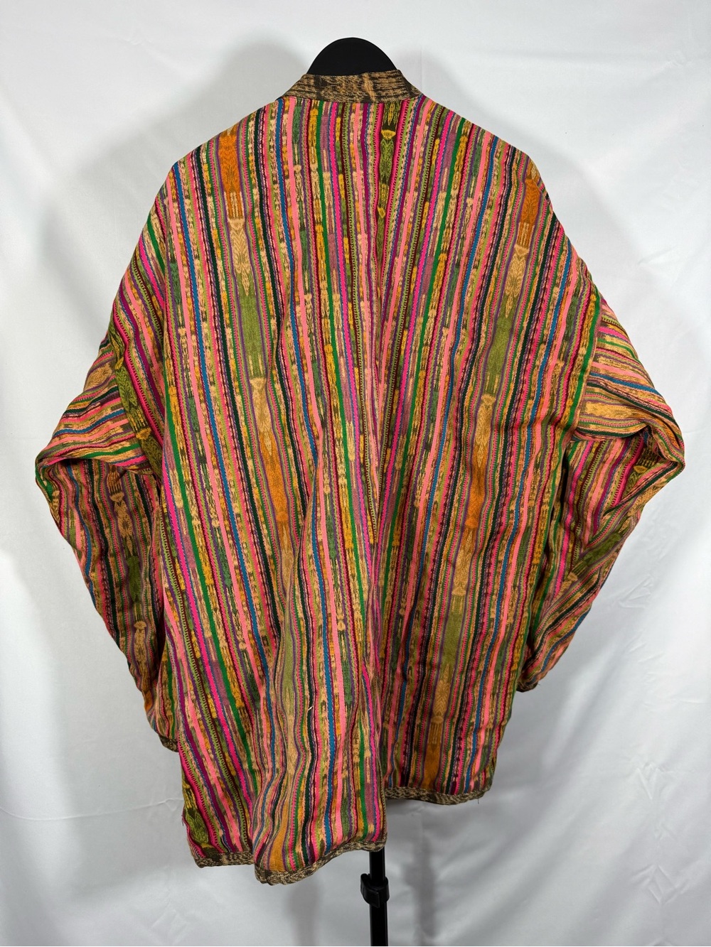 Vintage Embroidered Floral Boho Jacket Multicolor Folk Art XL 2X Statement - Picture 4 of 4